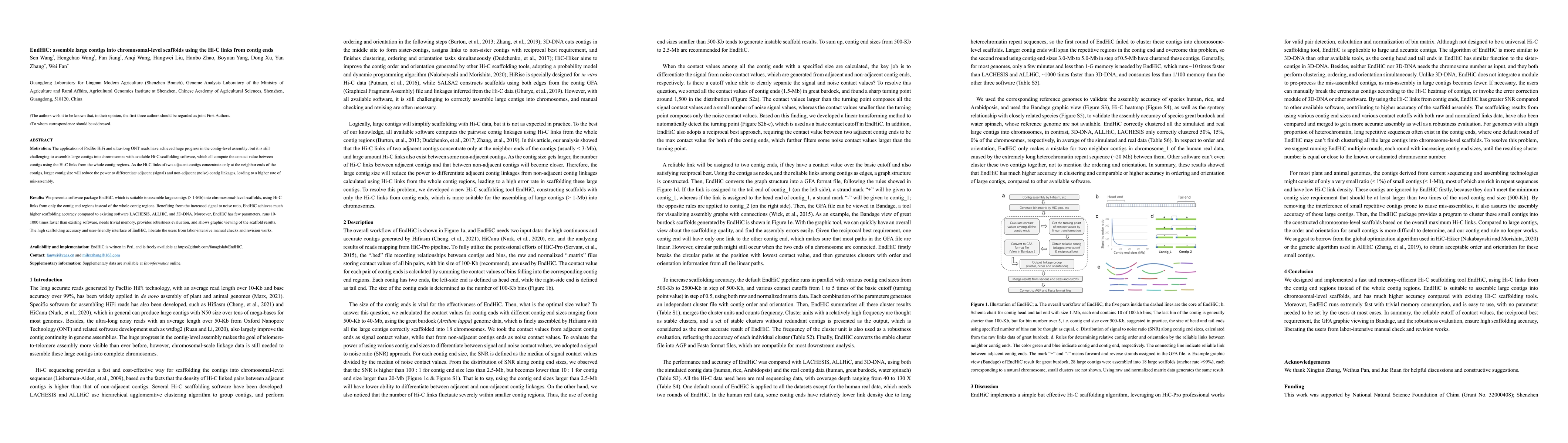 Thumbnail for EndHiC: assemble large contigs into chromosomal-level scaffolds using
  the Hi-C links from contig ends