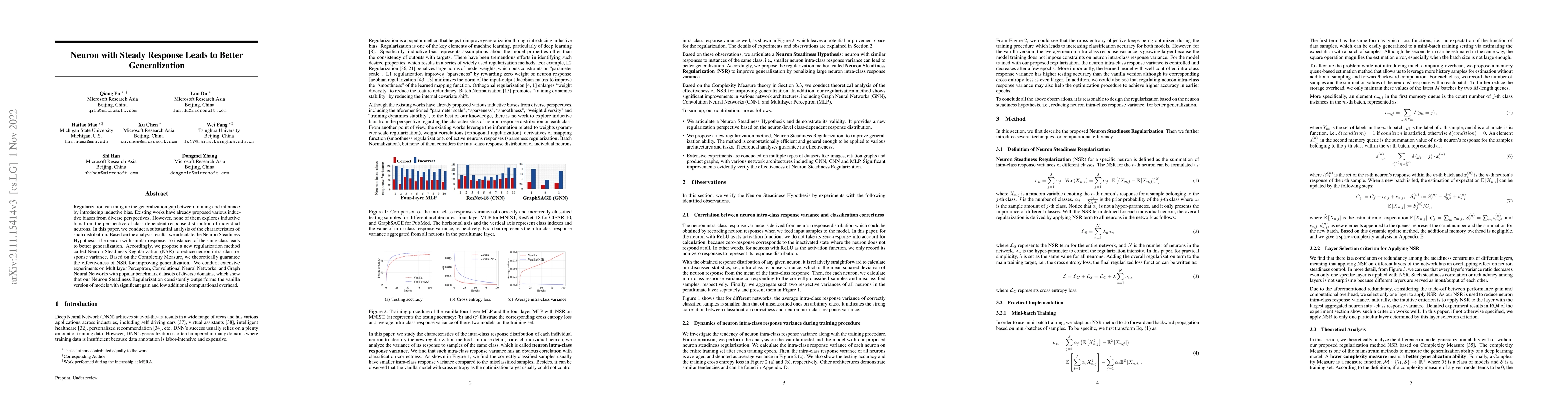 Thumbnail for Neuron with Steady Response Leads to Better Generalization