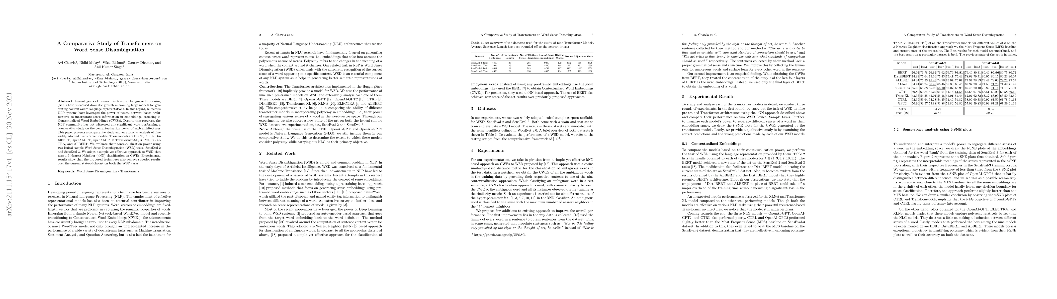 Thumbnail for A Comparative Study of Transformers on Word Sense Disambiguation