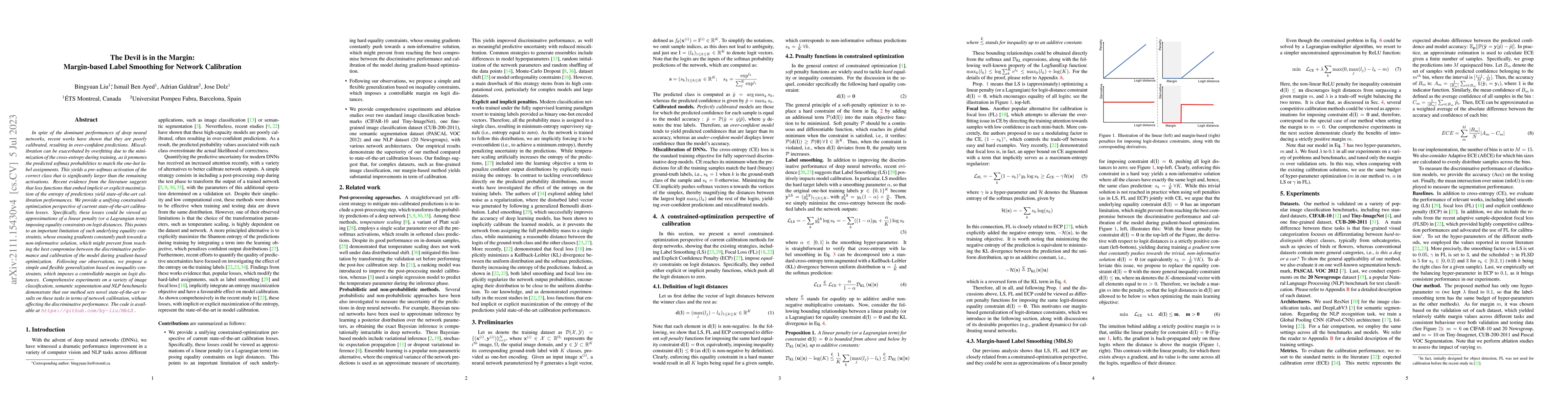 Thumbnail for The Devil is in the Margin: Margin-based Label Smoothing for Network
  Calibration