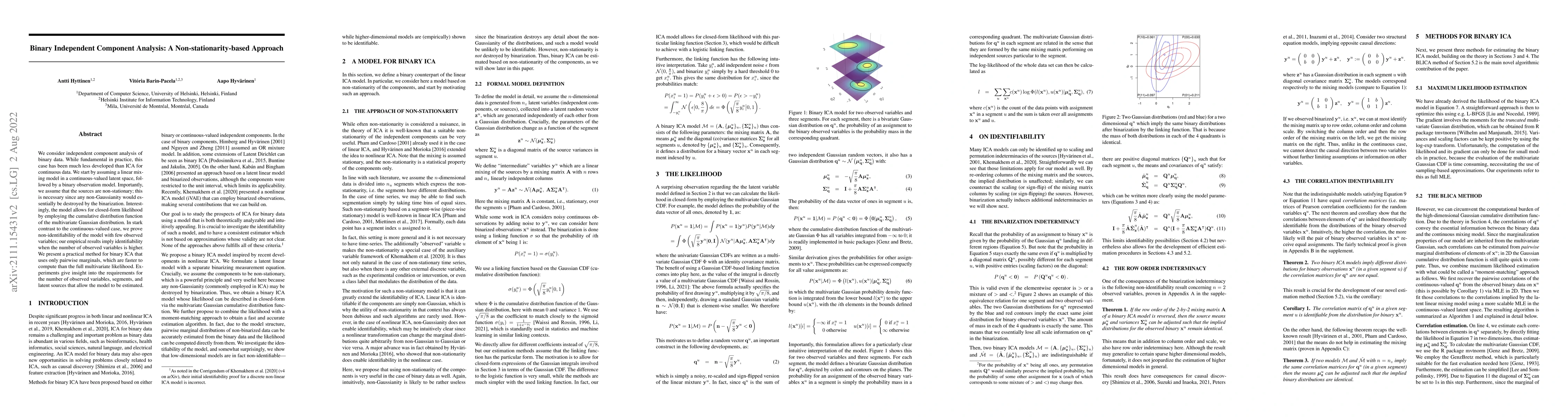 Thumbnail for Binary Independent Component Analysis: A Non-stationarity-based Approach