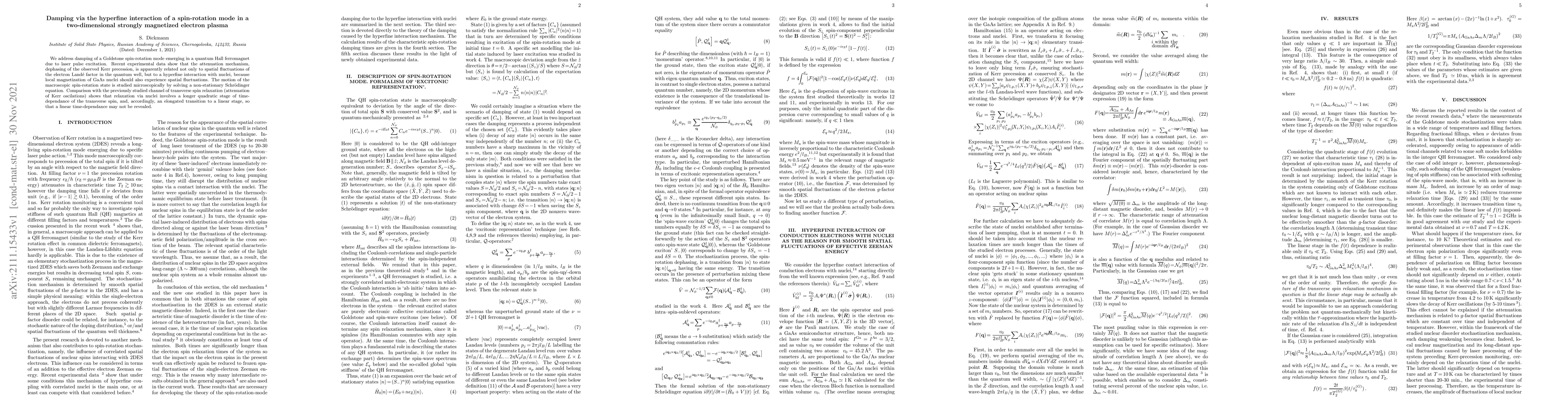 Thumbnail for Damping via the hyperfine interaction of a spin-rotation mode in a
  two-dimensional strongly magnetized electron plasma
