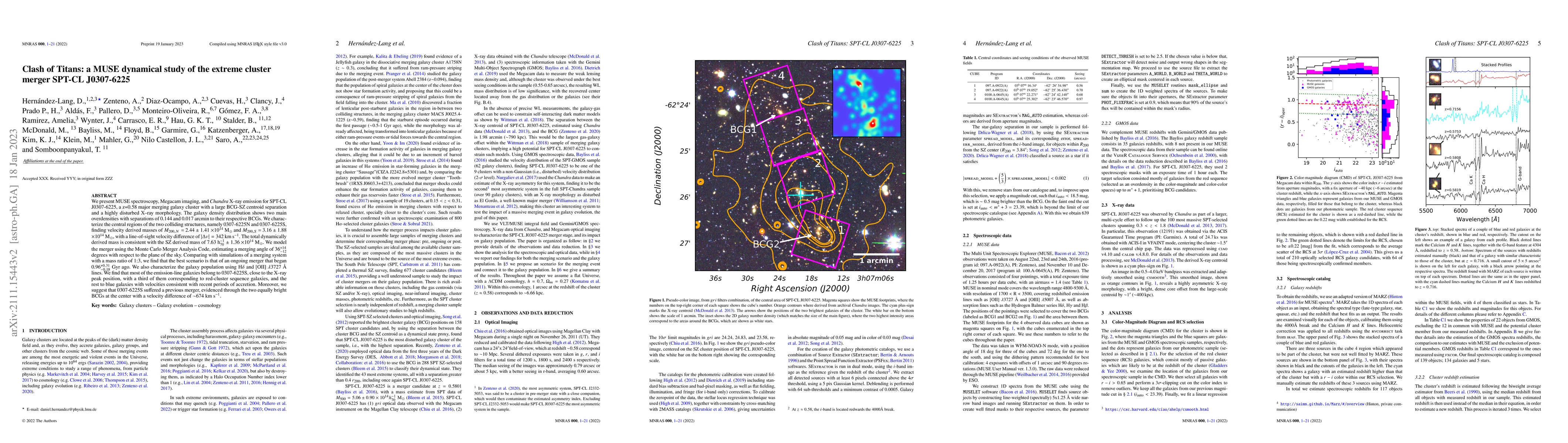 Thumbnail for Clash of Titans: a MUSE dynamical study of the extreme cluster merger
  SPT-CL J0307-6225