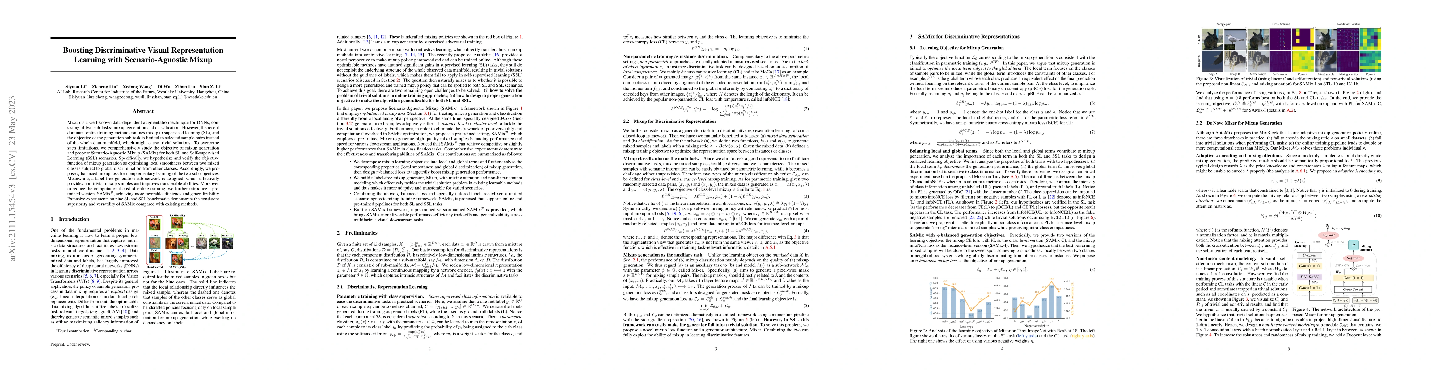 Thumbnail for Boosting Discriminative Visual Representation Learning with
  Scenario-Agnostic Mixup