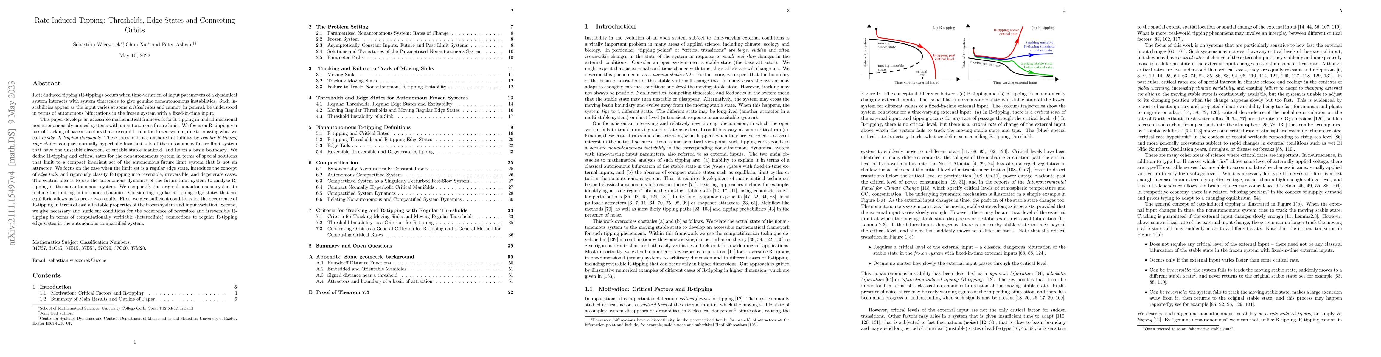 Thumbnail for Rate-Induced Tipping: Thresholds, Edge States and Connecting Orbits