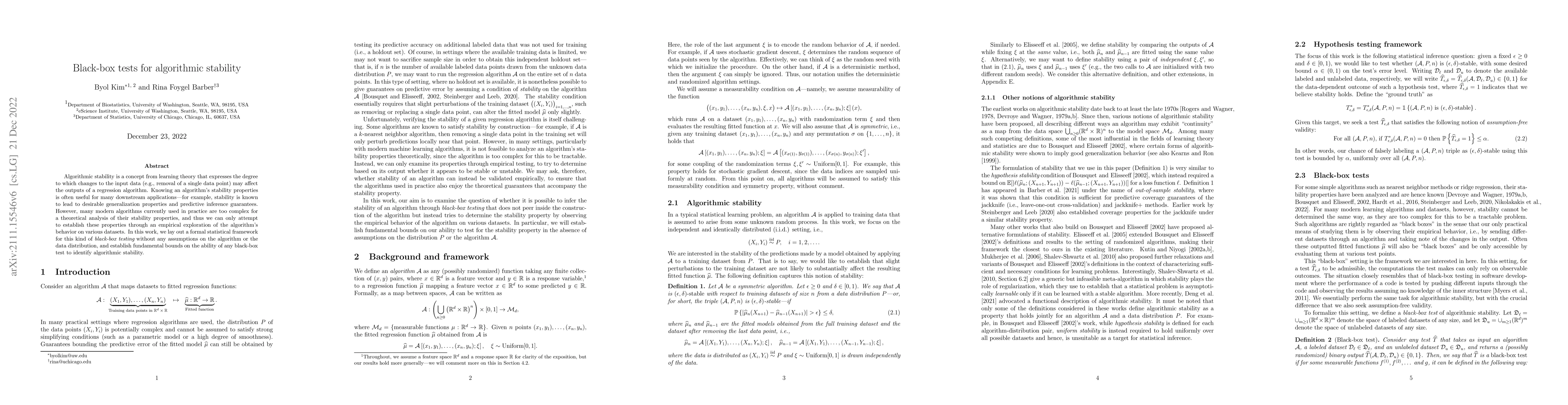 Thumbnail for Black-box tests for algorithmic stability