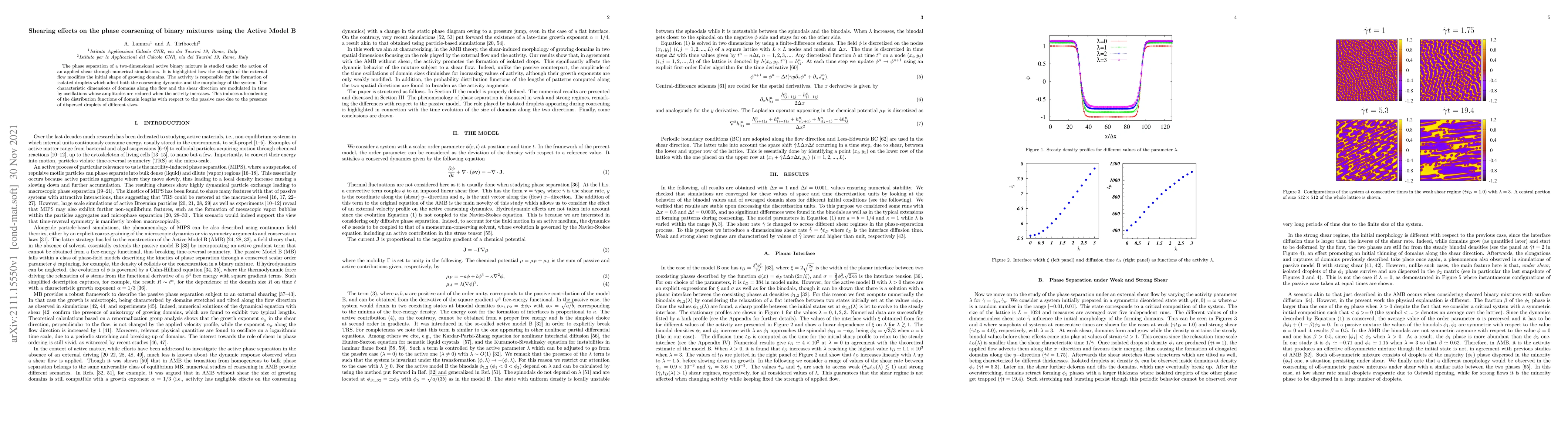 Thumbnail for Shearing effects on the phase coarsening of binary mixtures using the
  Active Model B