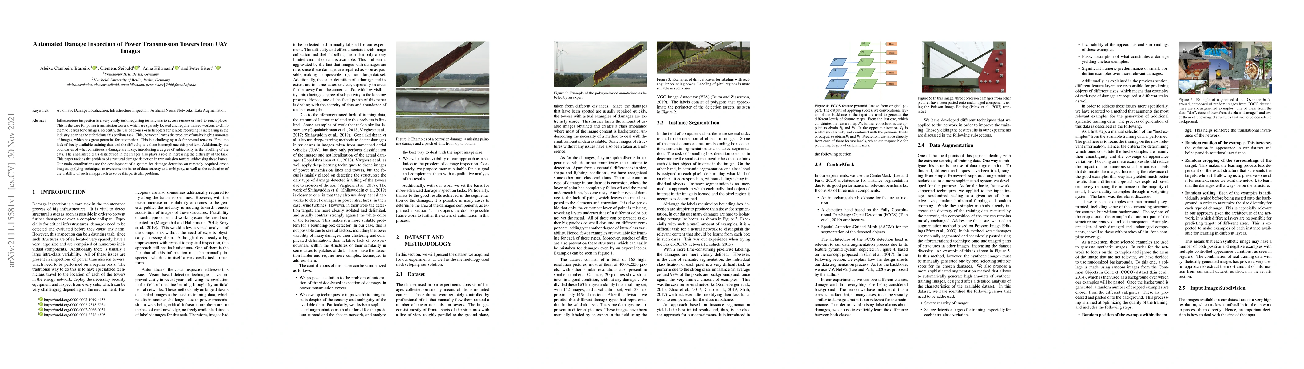 Thumbnail for Automated Damage Inspection of Power Transmission Towers from UAV Images