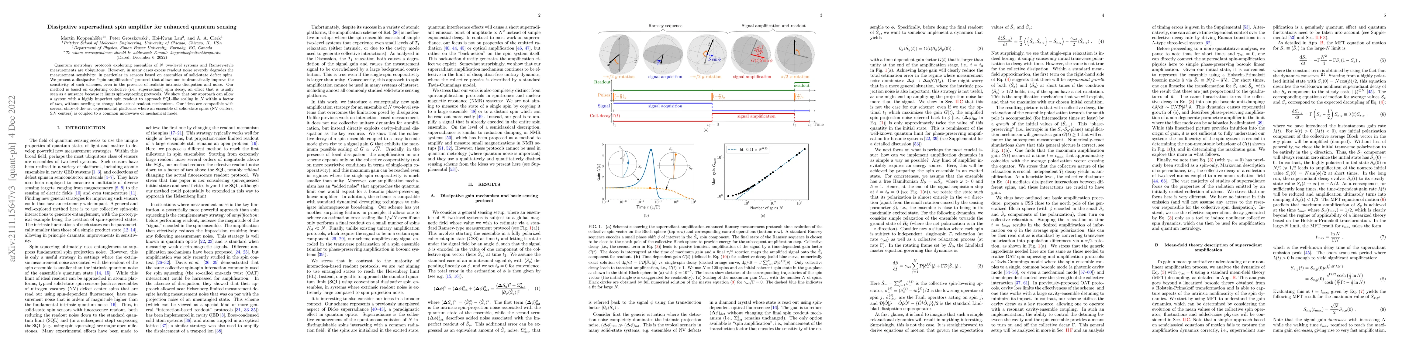 Thumbnail for Dissipative superradiant spin amplifier for enhanced quantum sensing