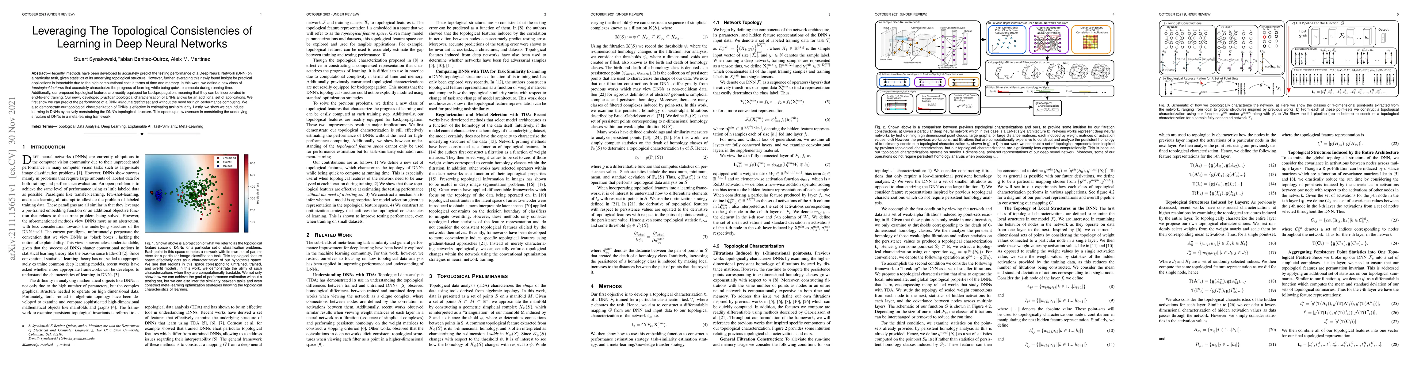 Thumbnail for Leveraging The Topological Consistencies of Learning in Deep Neural
  Networks