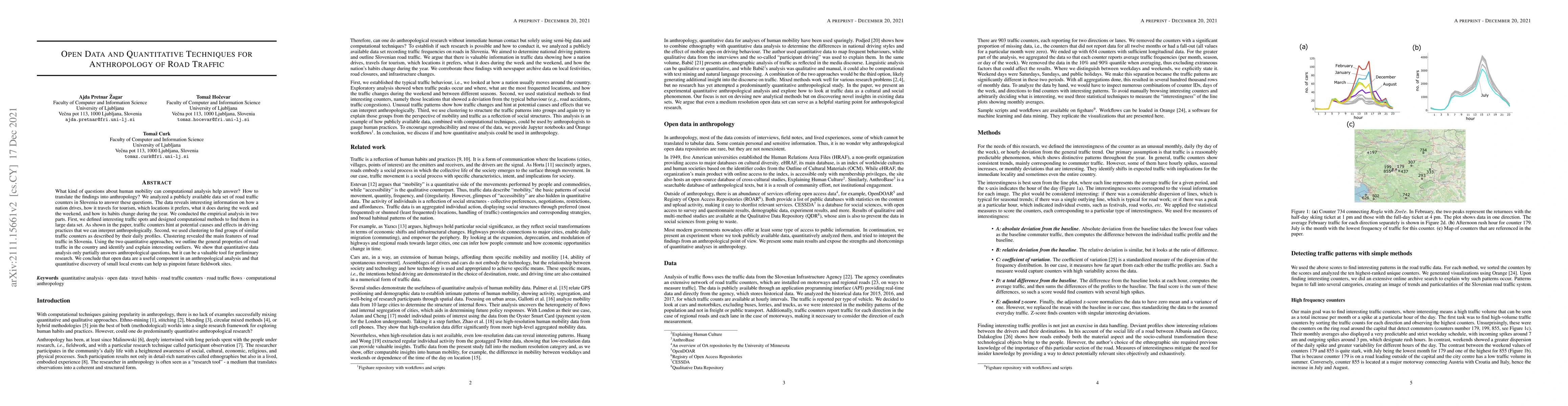 Thumbnail for Open Data and Quantitative Techniques for Anthropology of Road Traffic
