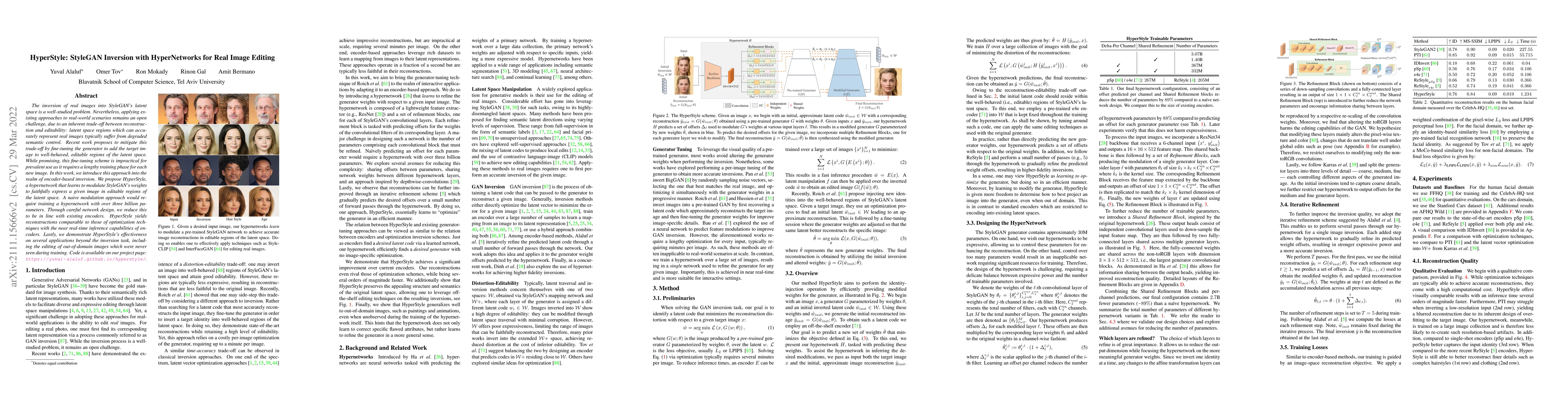 Thumbnail for HyperStyle: StyleGAN Inversion with HyperNetworks for Real Image Editing