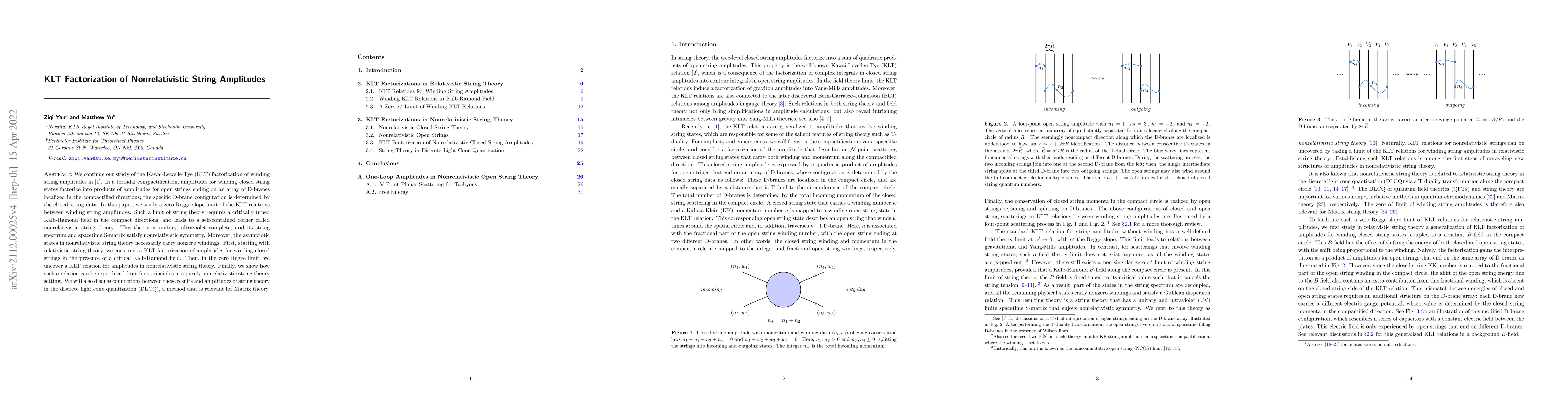 Thumbnail for KLT Factorization of Nonrelativistic String Amplitudes
