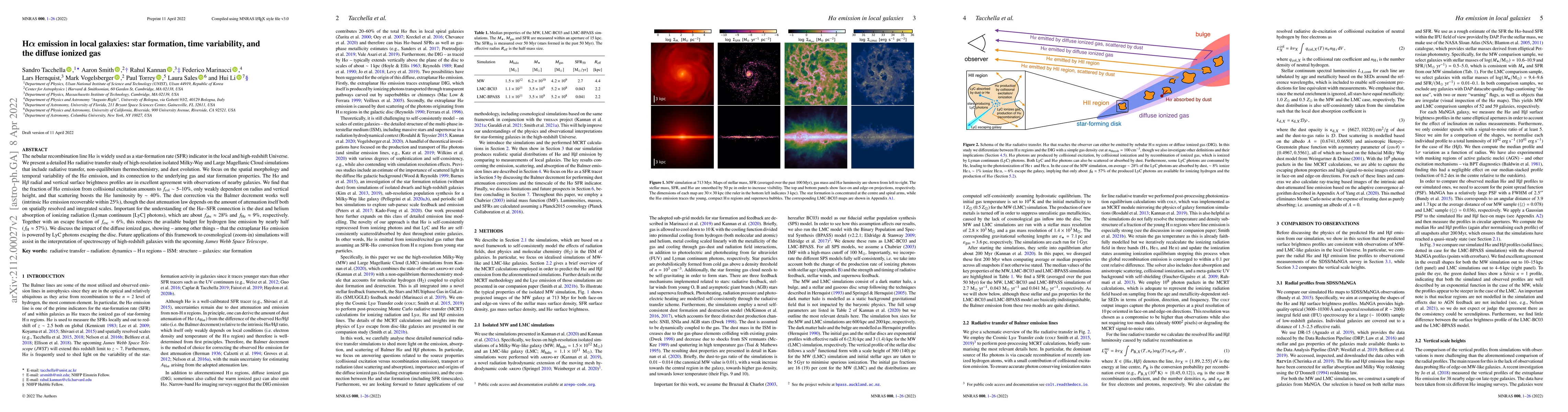 Thumbnail for H-alpha emission in local galaxies: star formation, time variability and
  the diffuse ionized gas