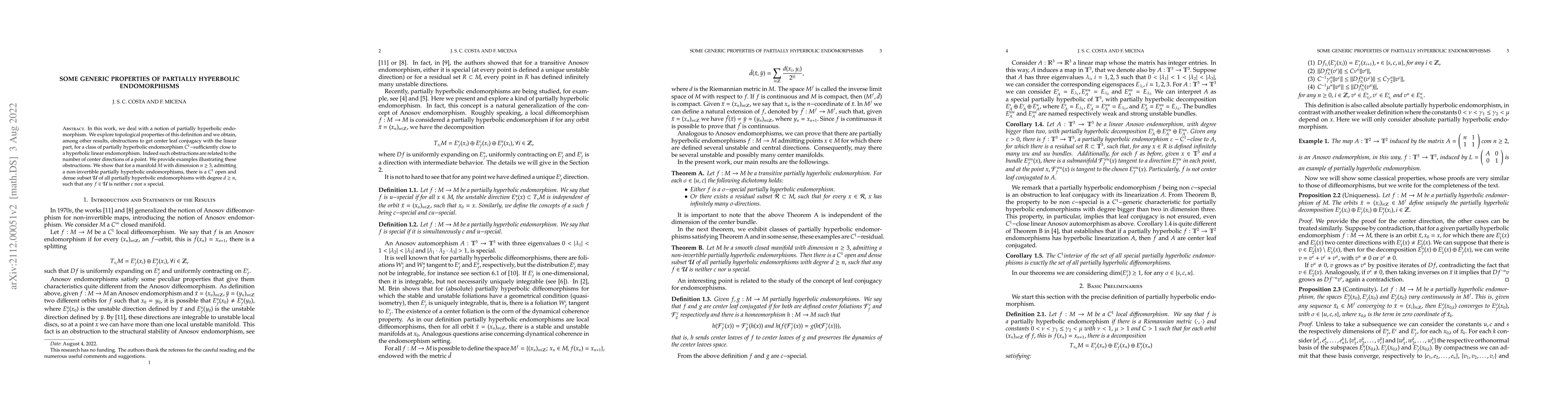 Thumbnail for Some Generic Properties of Partially Hyperbolic Endomorphisms