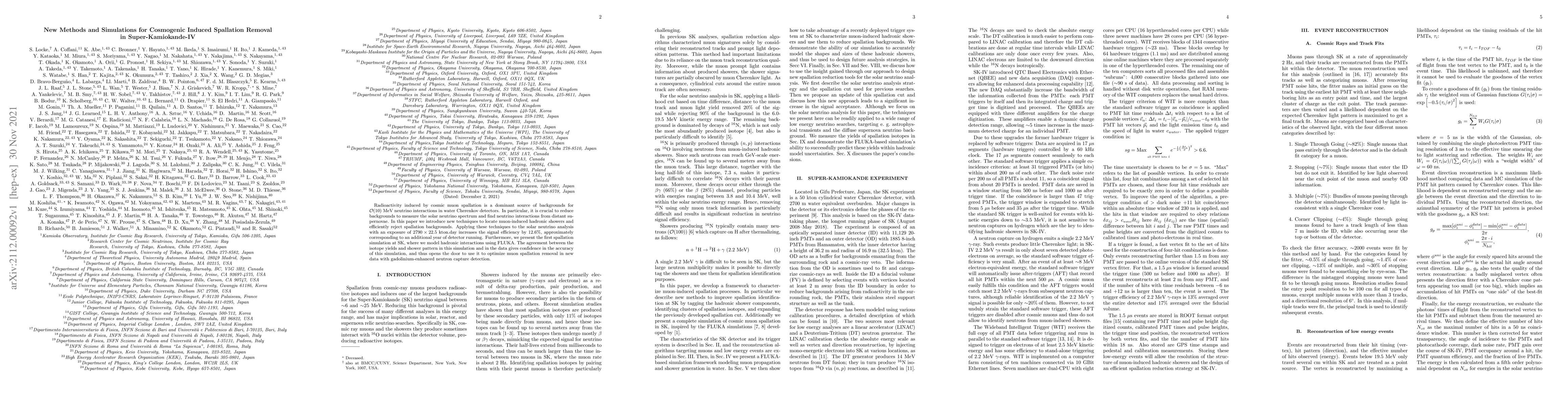 Thumbnail for New Methods and Simulations for Cosmogenic Induced Spallation Removal in
  Super-Kamiokande-IV