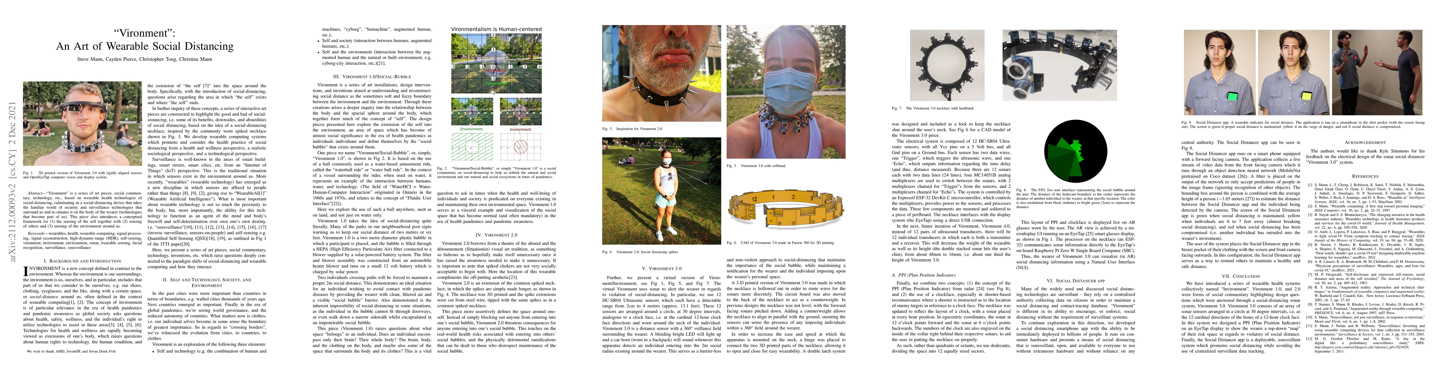 Thumbnail for "Vironment": An Art of Wearable Social Distancing