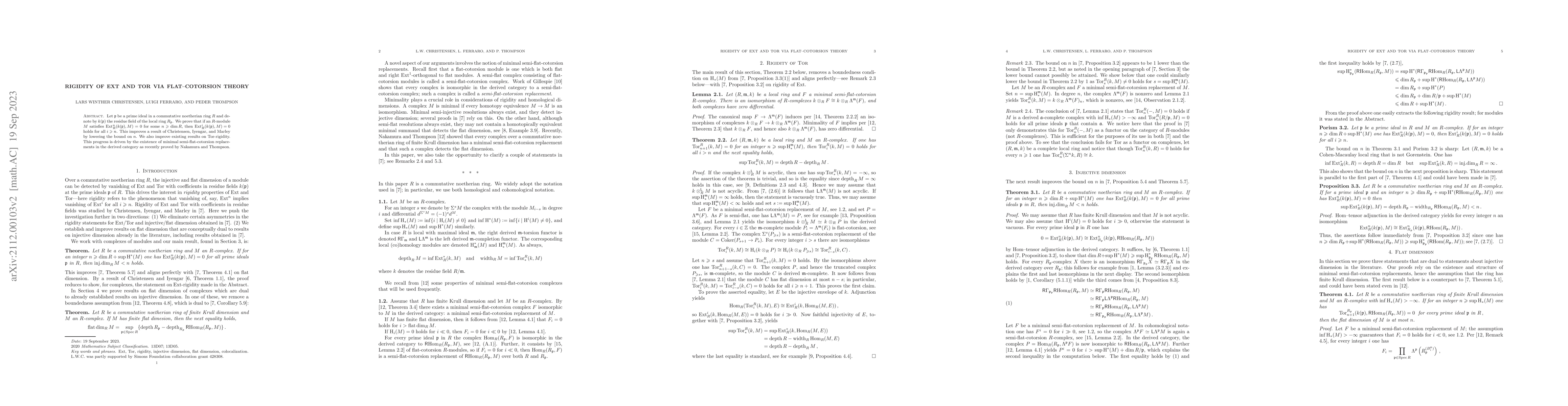 Thumbnail for Rigidity of Ext and Tor via flat-cotorsion theory