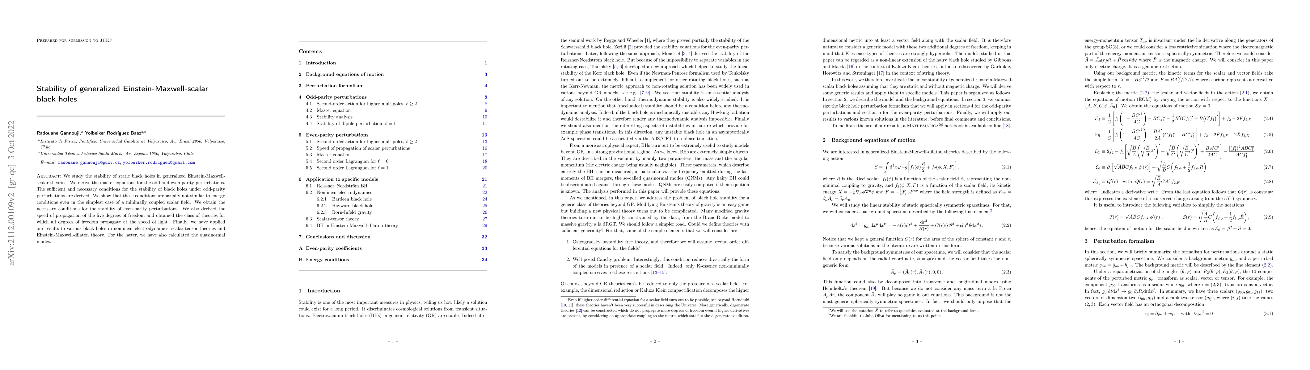 Thumbnail for Stability of generalized Einstein-Maxwell-scalar black holes