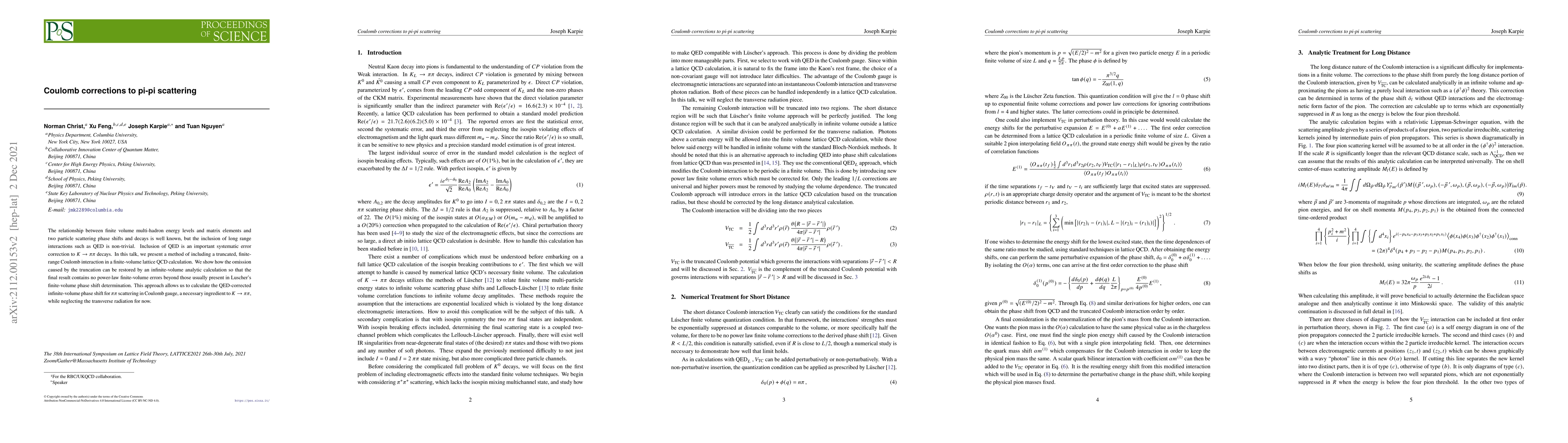 Thumbnail for Coulomb corrections to pi-pi scattering