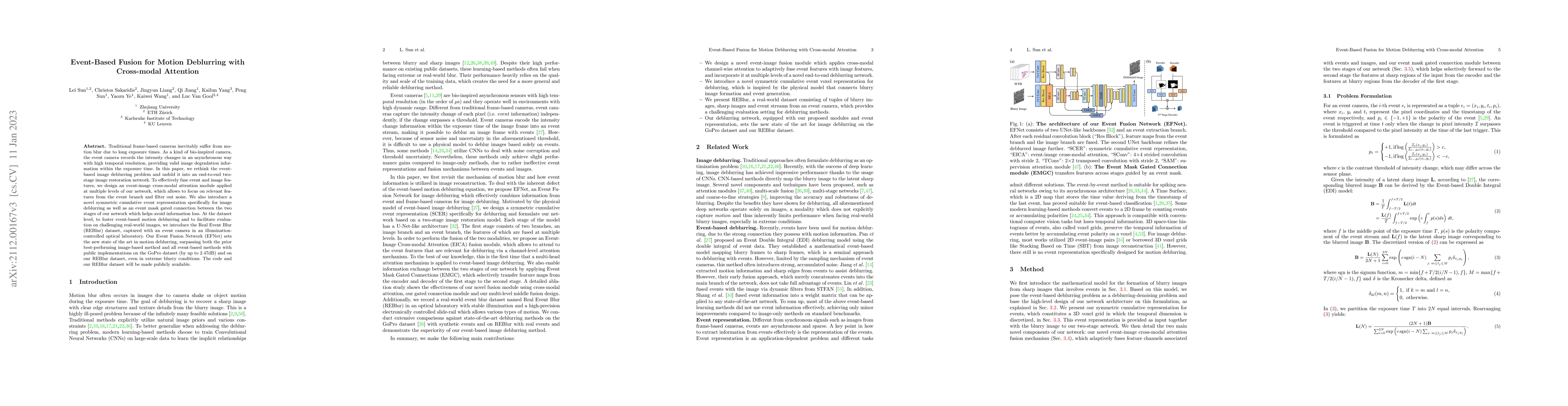 Thumbnail for Event-Based Fusion for Motion Deblurring with Cross-modal Attention