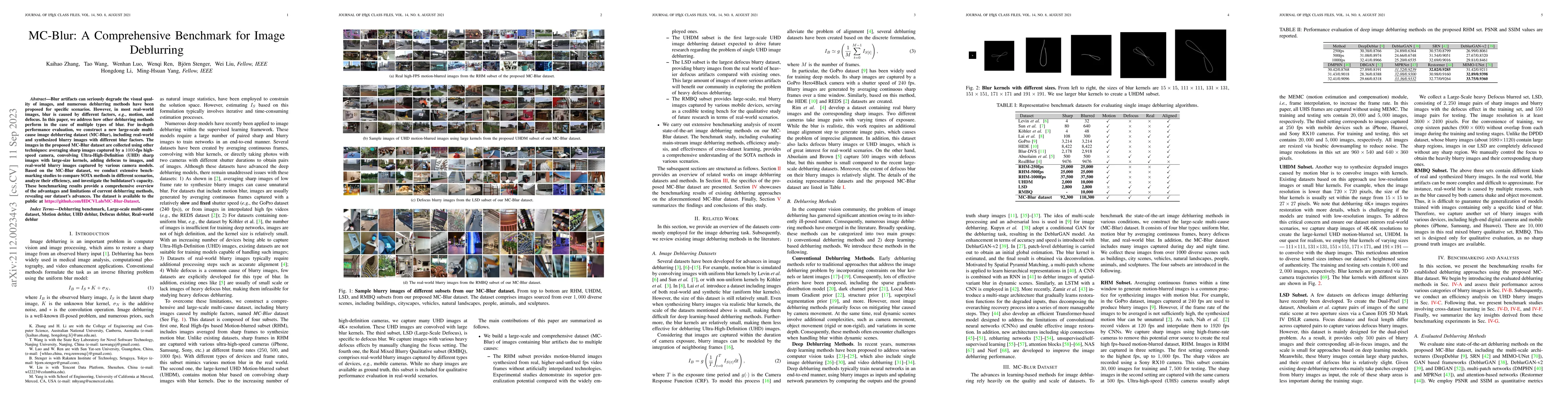 Thumbnail for MC-Blur: A Comprehensive Benchmark for Image Deblurring