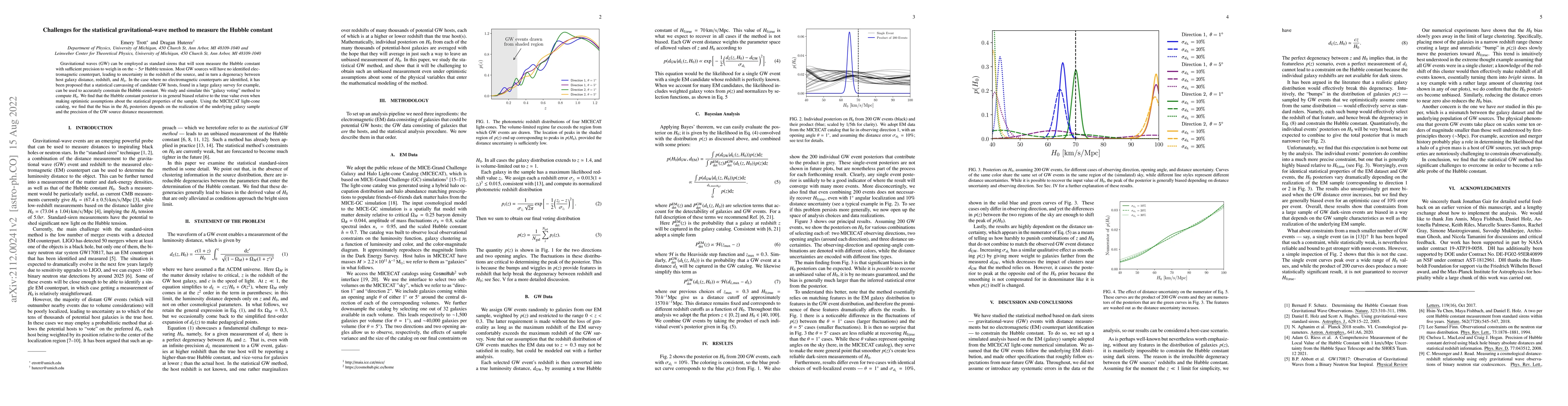 Thumbnail for Challenges for the statistical gravitational-wave method to measure the
  Hubble constant