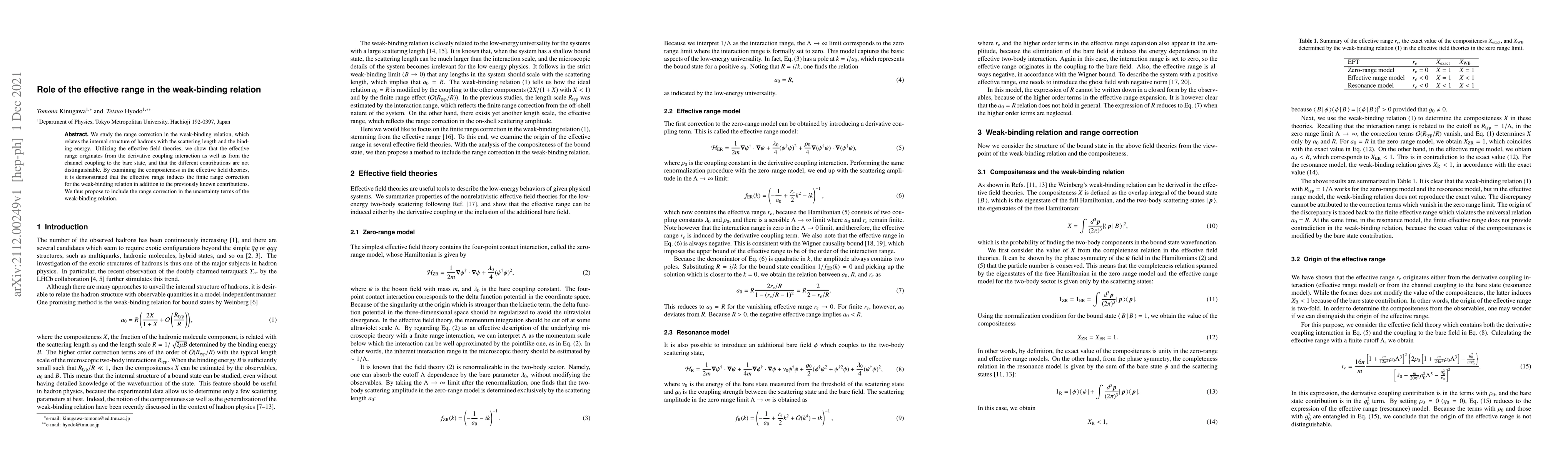 Thumbnail for Role of the effective range in the weak-binding relation