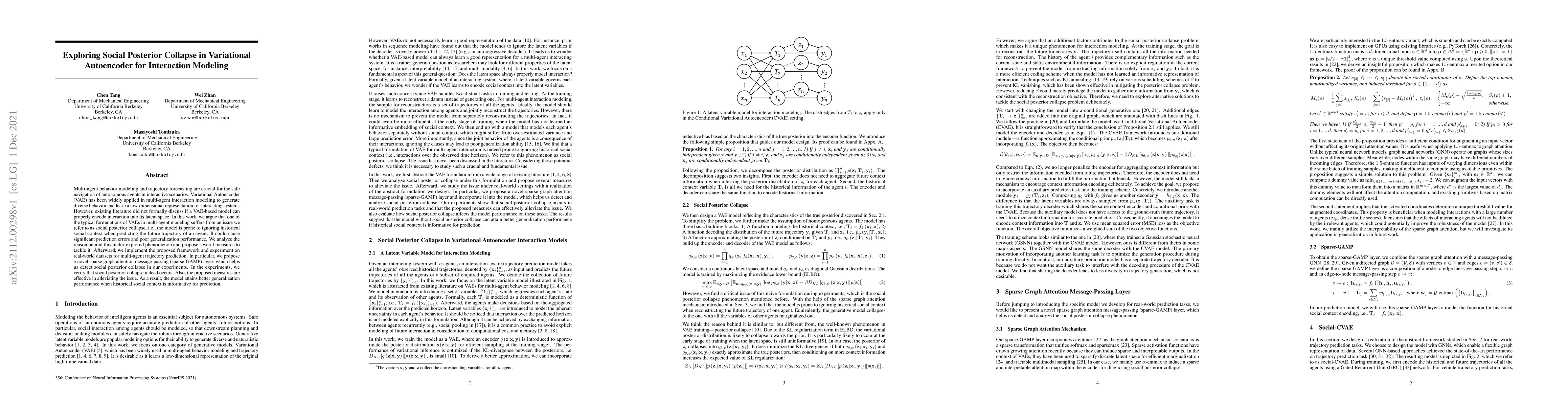 Thumbnail for Exploring Social Posterior Collapse in Variational Autoencoder for
  Interaction Modeling