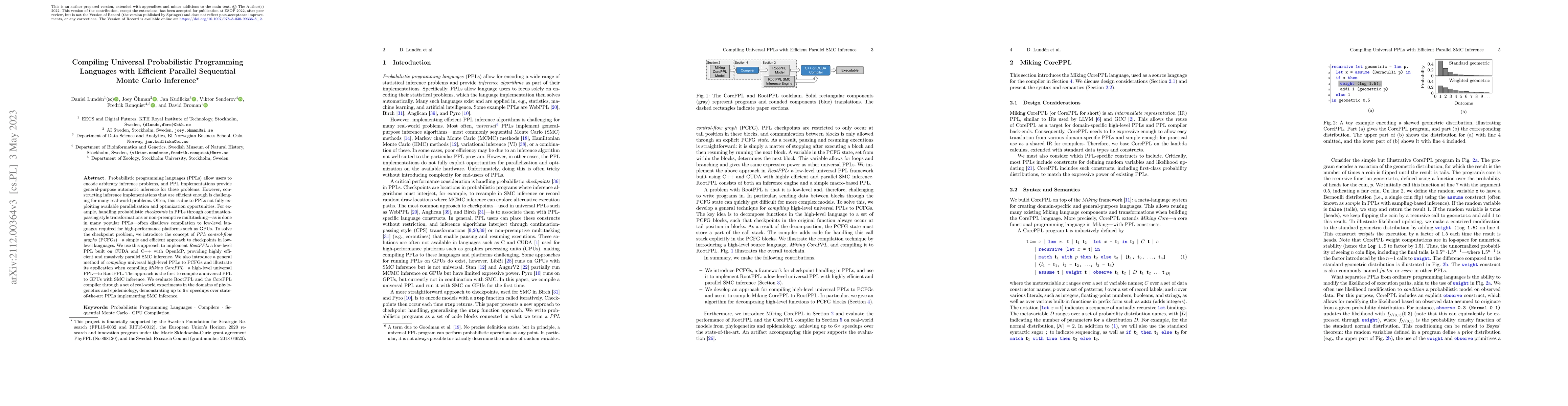 Thumbnail for Compiling Universal Probabilistic Programming Languages with Efficient
  Parallel Sequential Monte Carlo Inference
