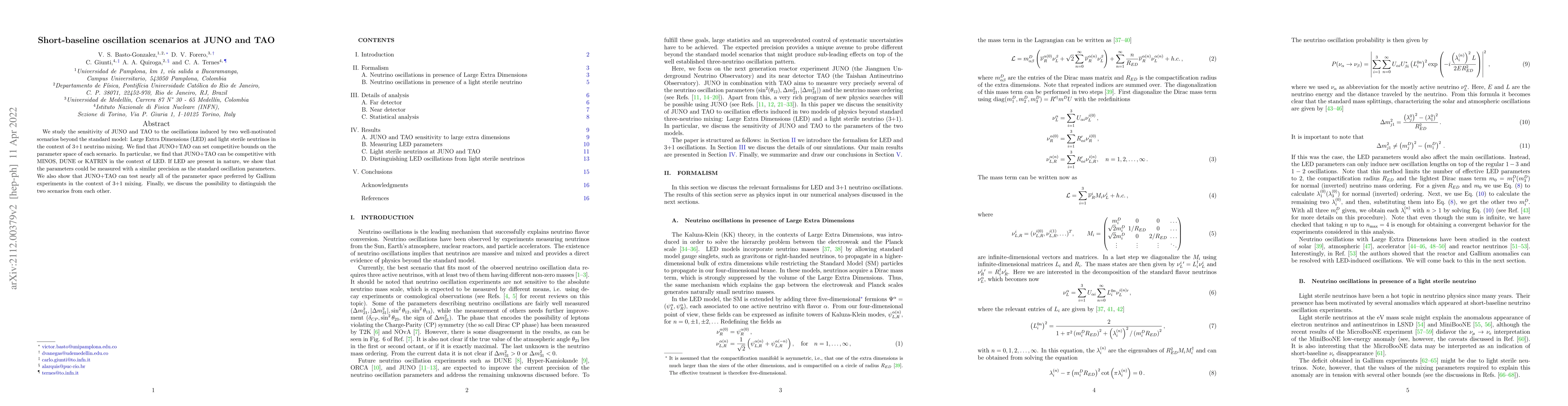 Thumbnail for Short-baseline oscillation scenarios at JUNO and TAO