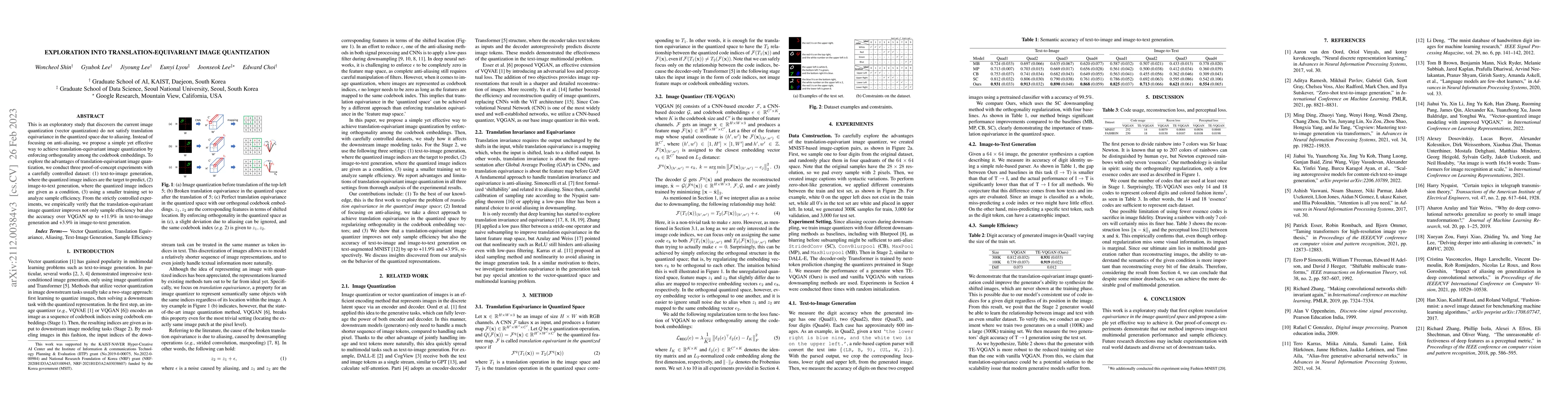Thumbnail for Exploration into Translation-Equivariant Image Quantization