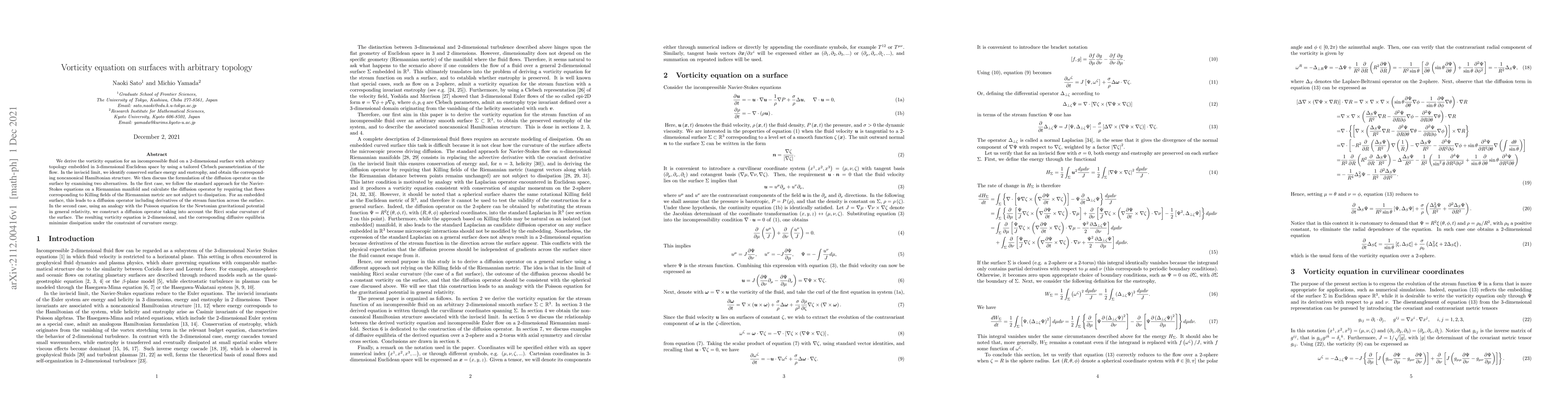 Thumbnail for Vorticity equation on surfaces with arbitrary topology