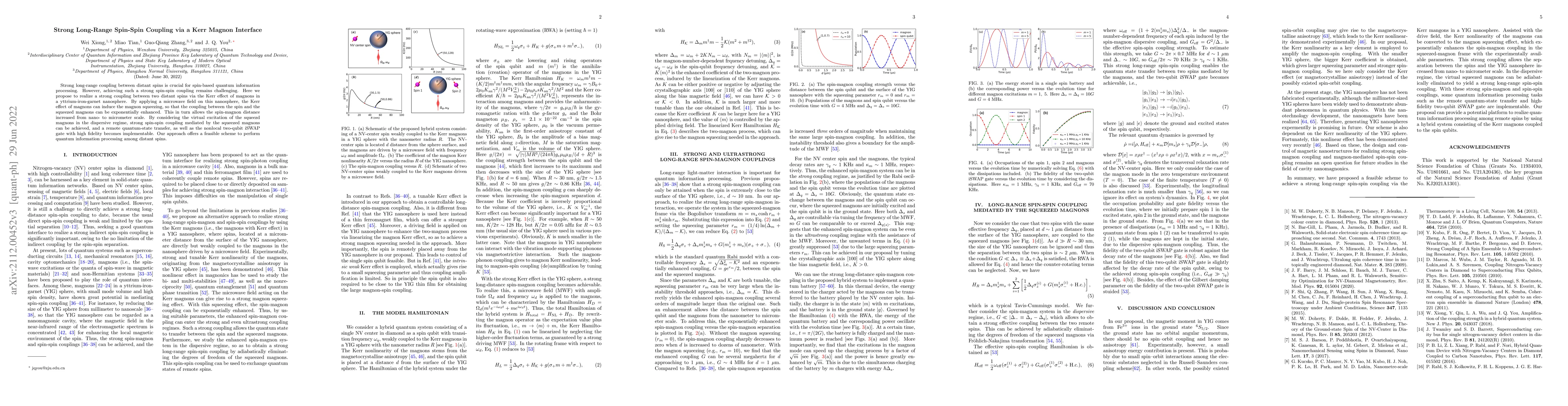 Thumbnail for Strong Long-Range Spin-Spin Coupling via a Kerr Magnon Interface