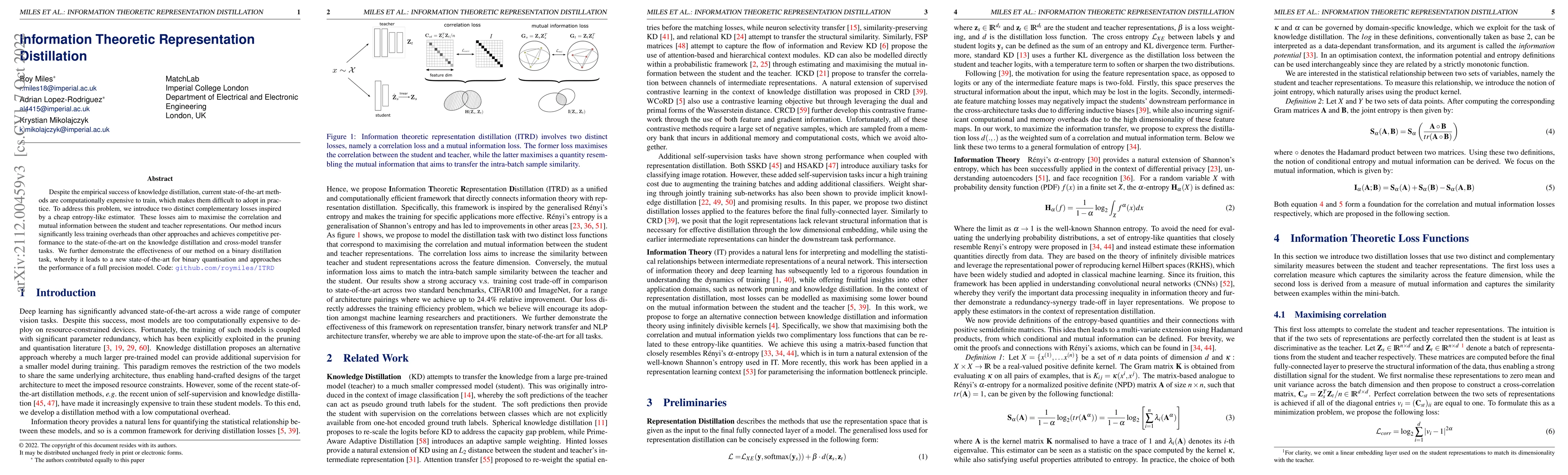 Thumbnail for Information Theoretic Representation Distillation
