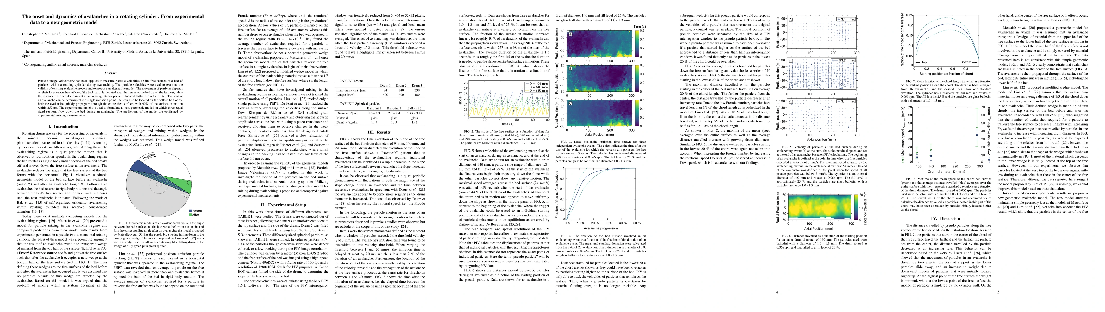 Thumbnail for The onset and dynamics of avalanches in a rotating cylinder: From
  experimental data to a new geometric model