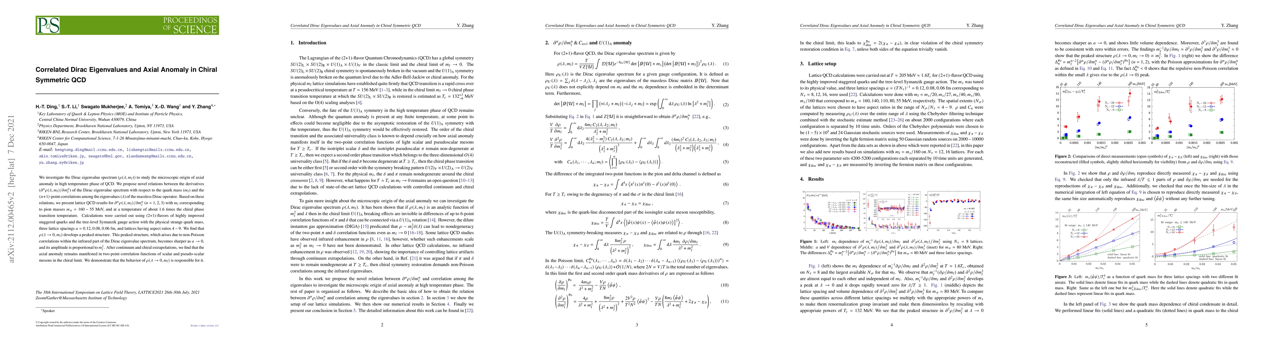 Thumbnail for Correlated Dirac Eigenvalues and Axial Anomaly in Chiral Symmetric QCD
