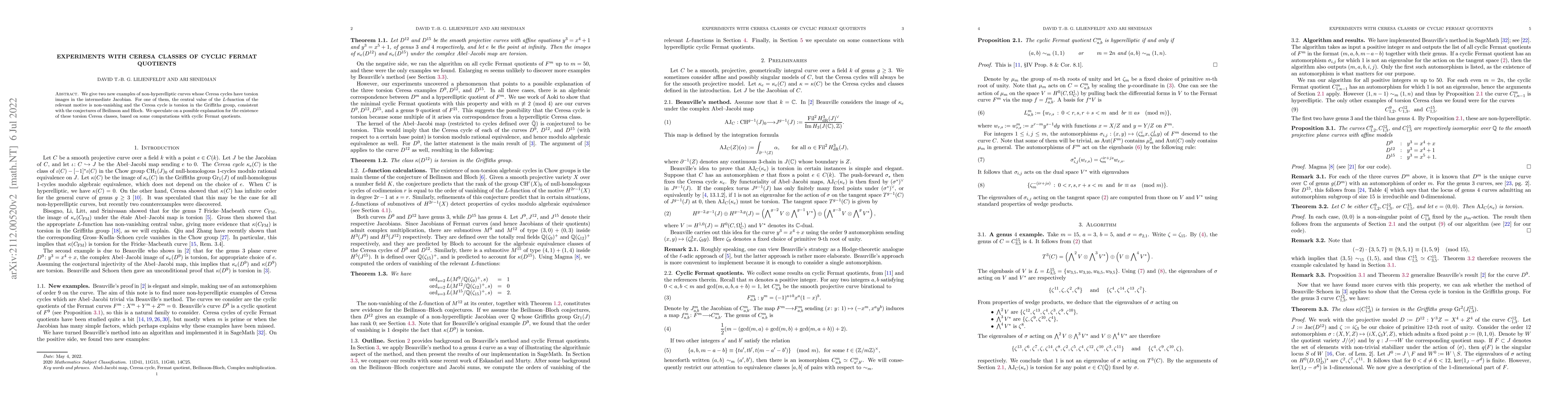 Thumbnail for Experiments with Ceresa classes of cyclic Fermat quotients
