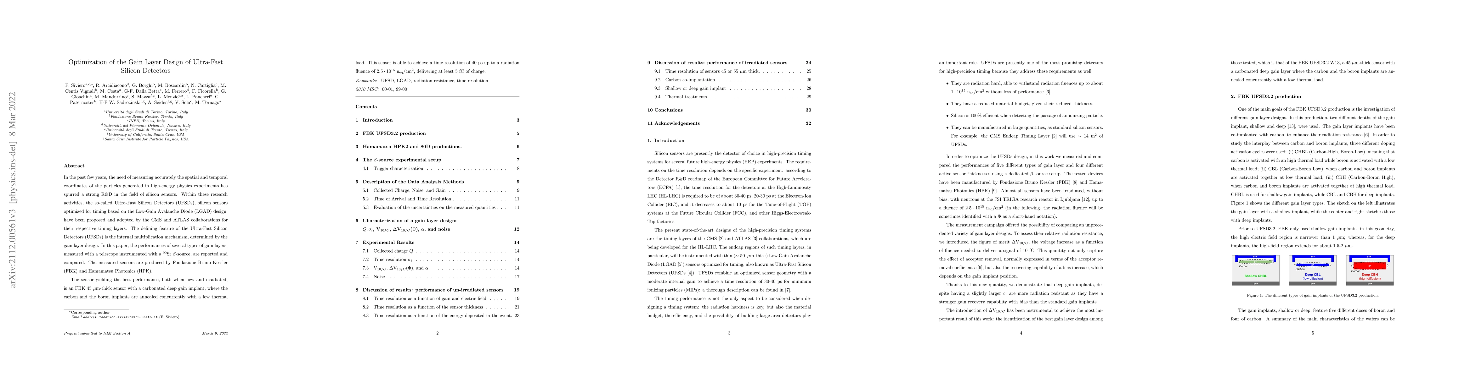 Thumbnail for Optimization of the Gain Layer Design of Ultra-Fast Silicon Detectors