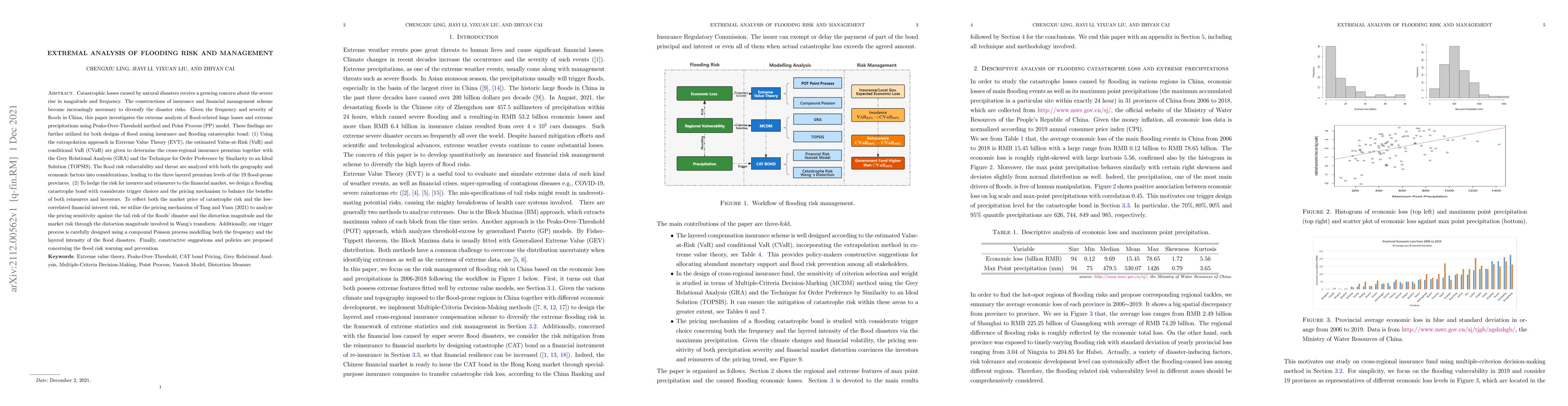 Thumbnail for Extremal Analysis of Flooding Risk and Management