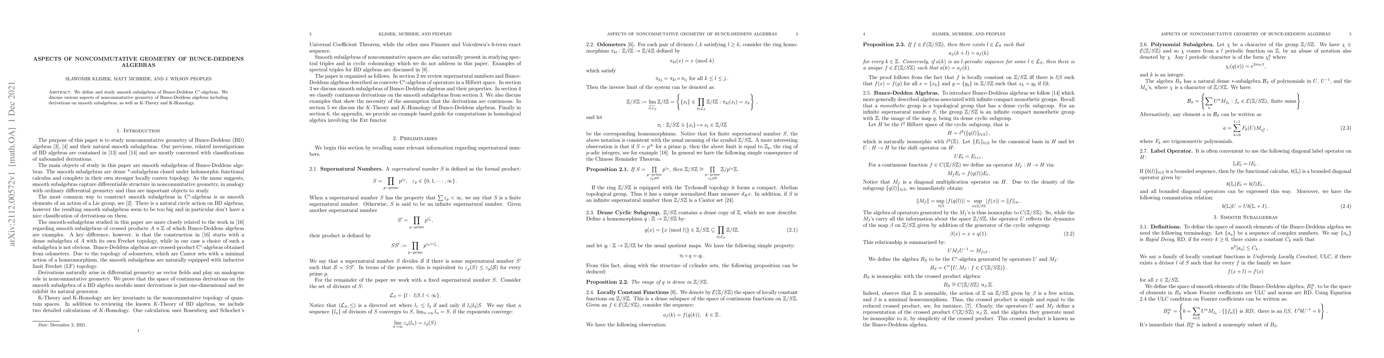 Thumbnail for Aspects of Noncommutative Geometry of Bunce-Deddens Algebras