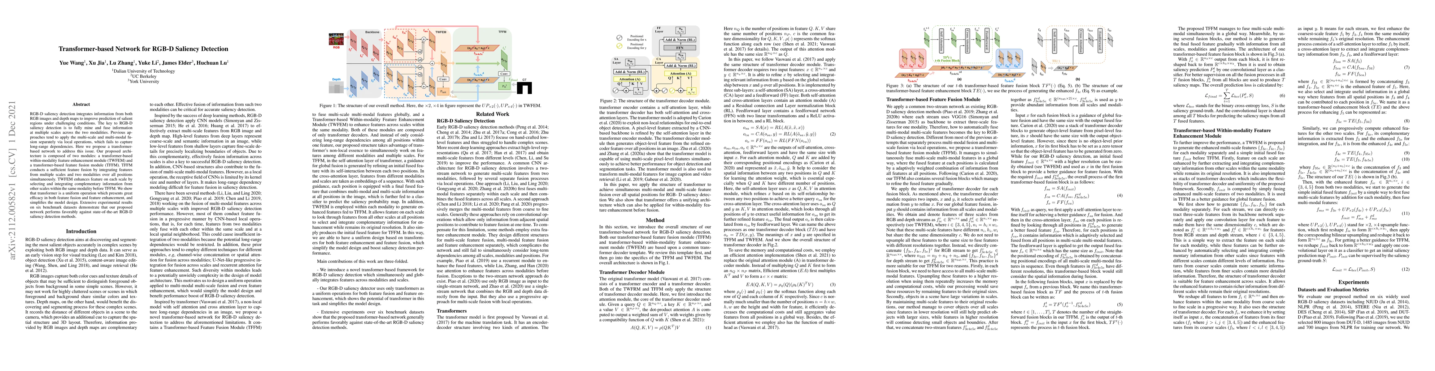 Thumbnail for Transformer-based Network for RGB-D Saliency Detection