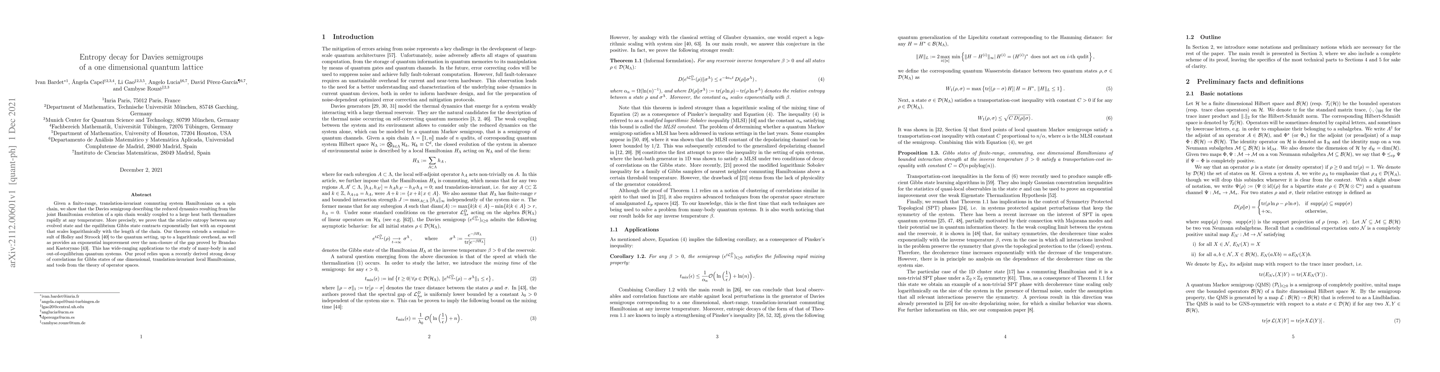 Thumbnail for Entropy decay for Davies semigroups of a one dimensional quantum lattice