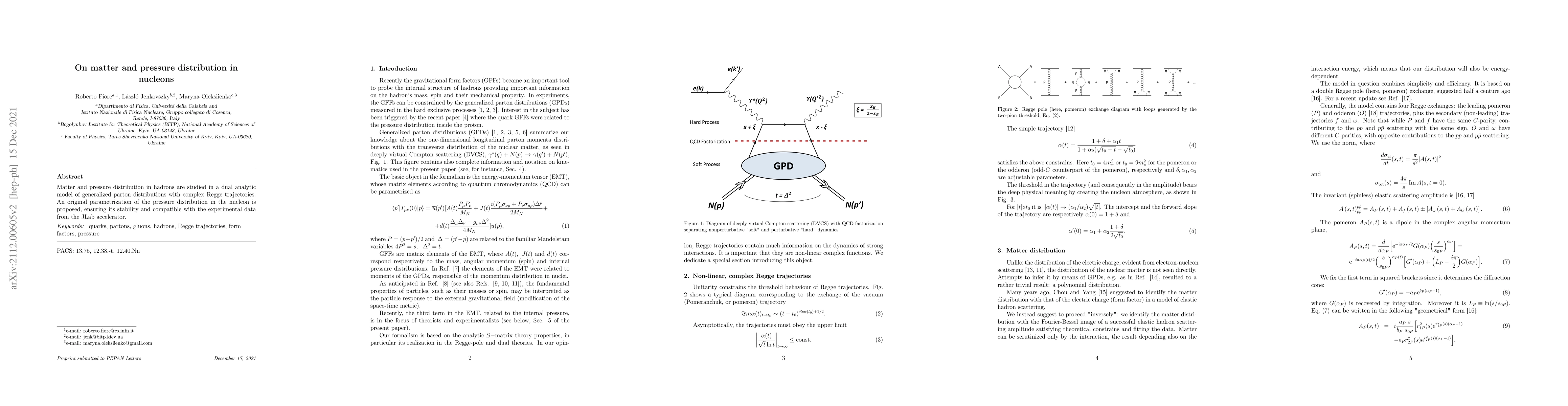 Thumbnail for On matter and pressure distribution in nucleons