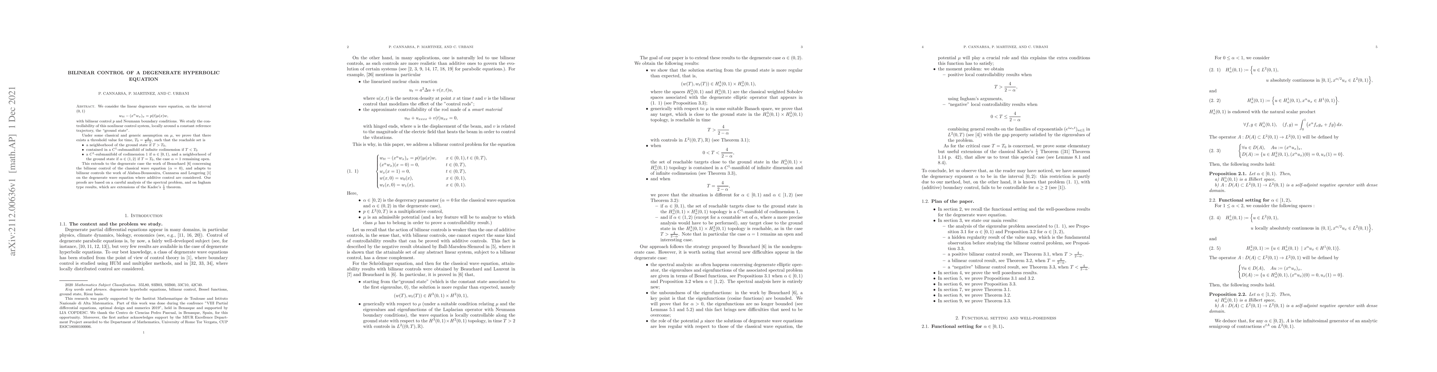 Thumbnail for Bilinear control of a degenerate hyperbolic equation