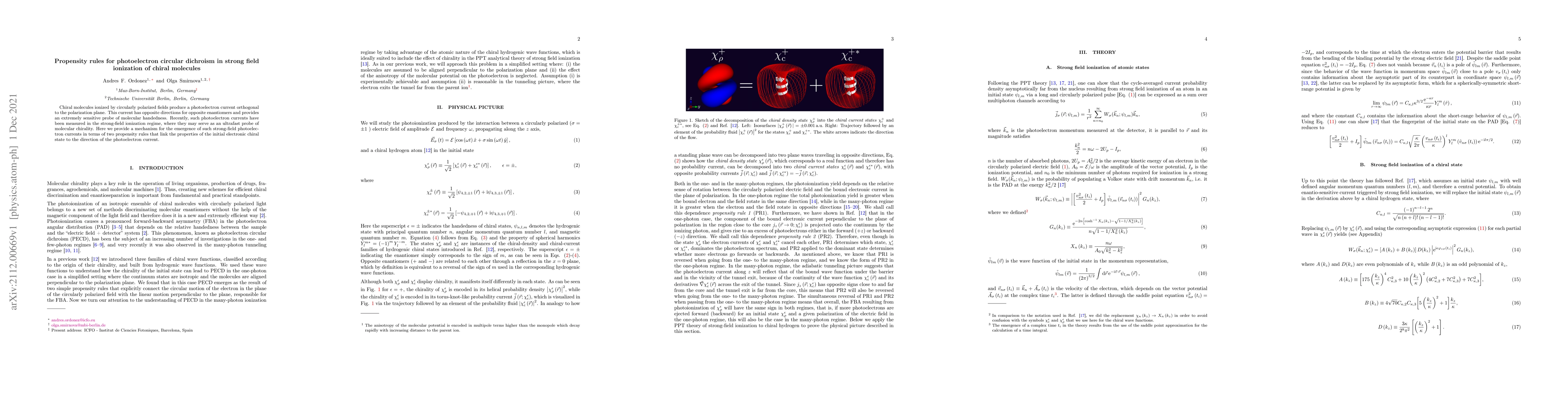 Thumbnail for Propensity rules for photoelectron circular dichroism in strong field
  ionization of chiral molecules