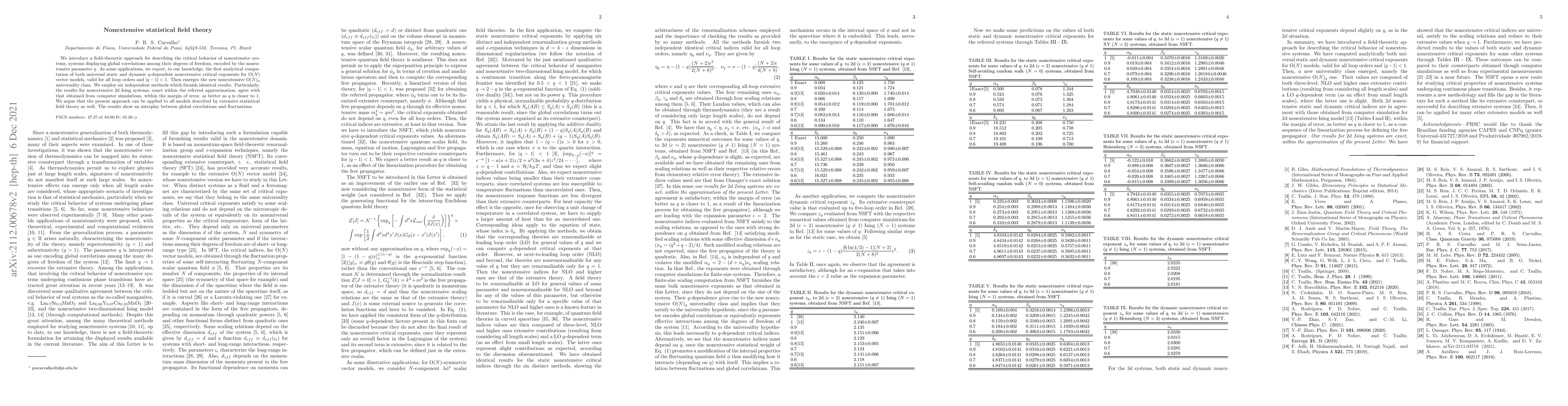 Thumbnail for Nonextensive statistical field theory