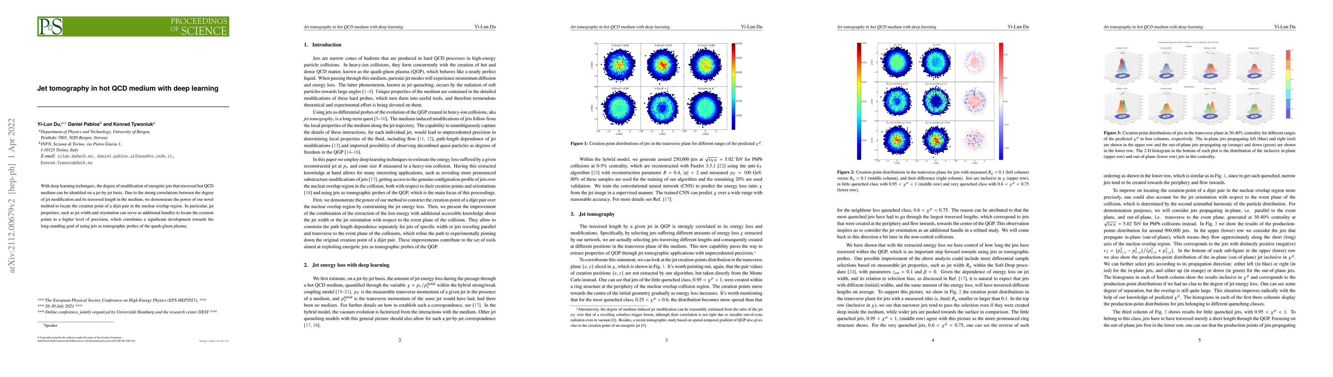 Thumbnail for Jet tomography in hot QCD medium with deep learning