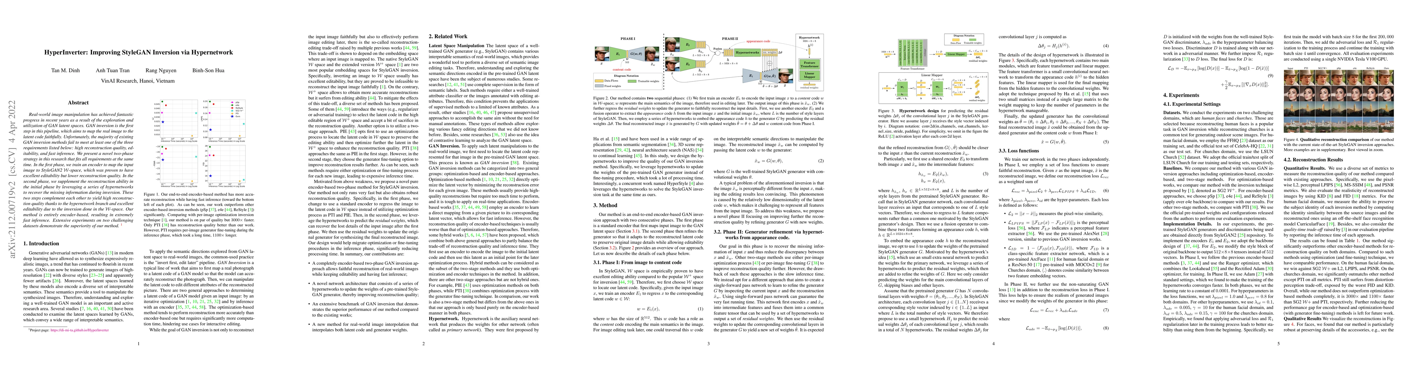 Thumbnail for HyperInverter: Improving StyleGAN Inversion via Hypernetwork