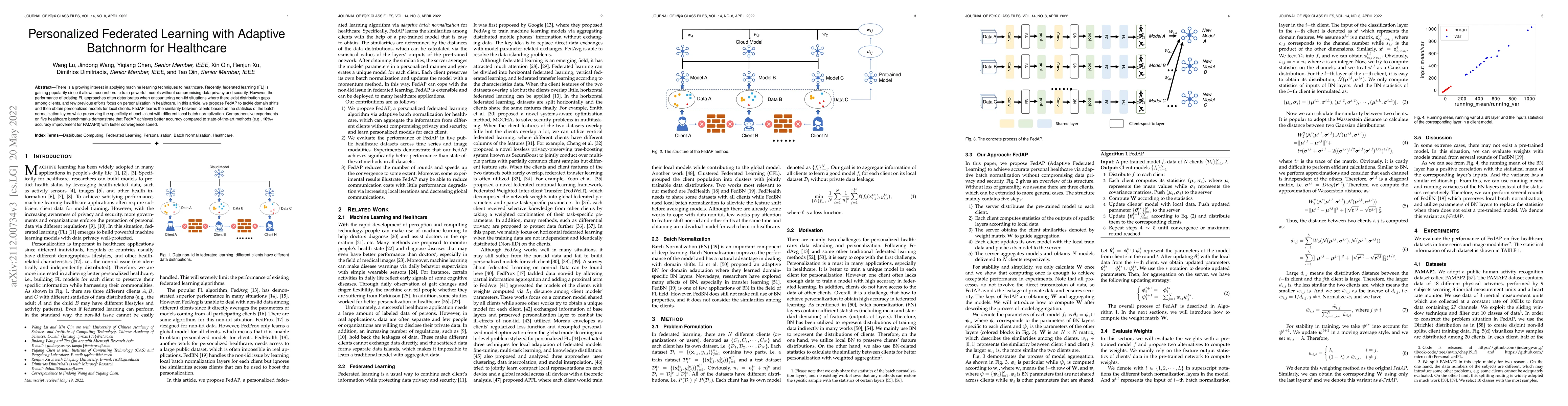 Thumbnail for Personalized Federated Learning with Adaptive Batchnorm for Healthcare